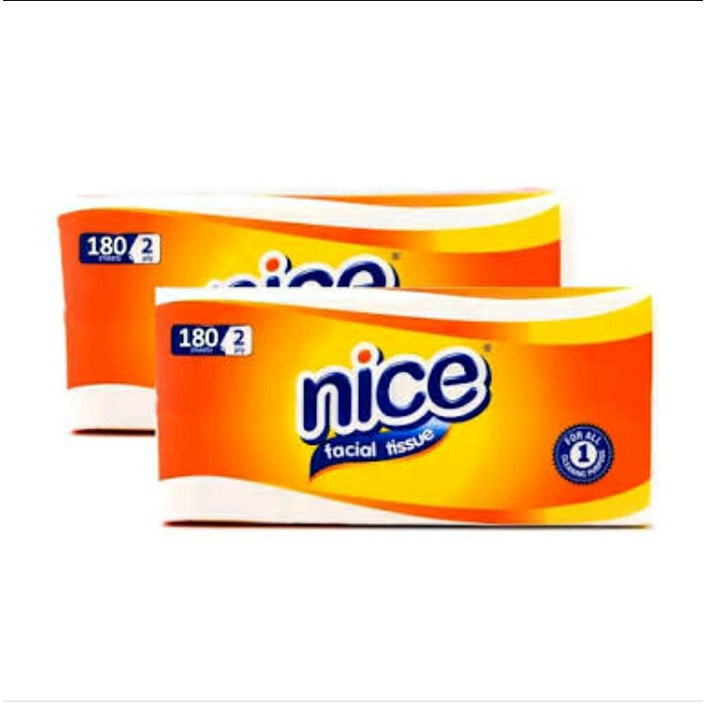 TISSUE NICE FACIAL SOFT PACK 180'S 2PLY