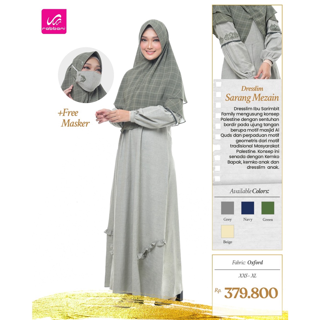 Rabbani - Gamis Dresslim Wanita - Dresslim Sarang Mezain