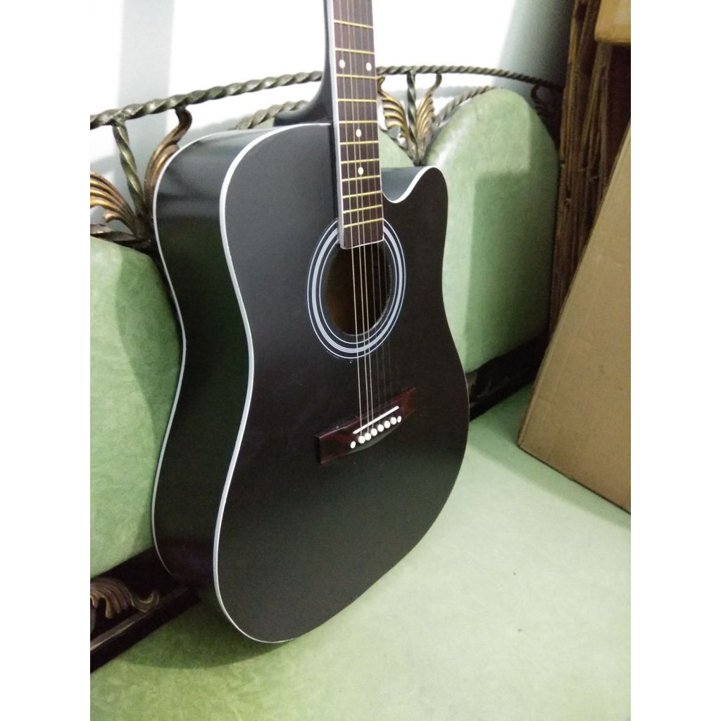 Gitar Akustik Merk Ibanez Warna Hitam Black Doff Sunkay Jumbo Trusrod Jakarta Murah