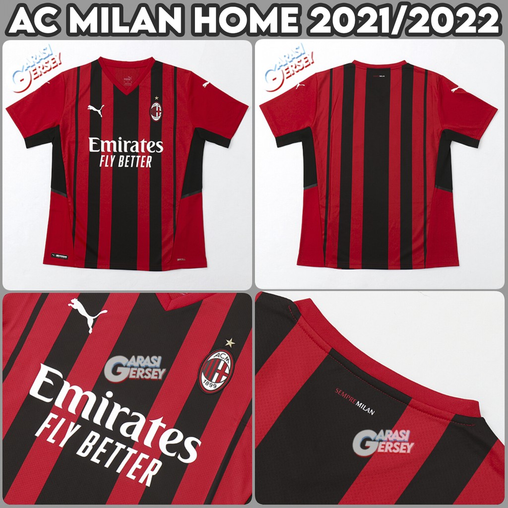 Jersey Sepak Bola Milan Home 2021/2022 Milan Home