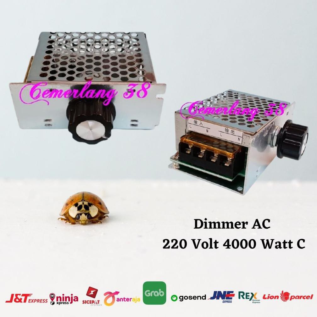((BISA COD)) Dimmer AC 220 Volt 4000 Watt CASING - AC AC Voltage Regulator 4000 Watt Dimer Speed