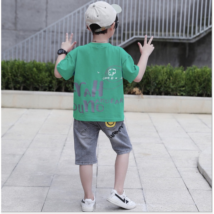 babyfit BAZIC setelan anak cowok kaus oblong dengan celana jeans premium