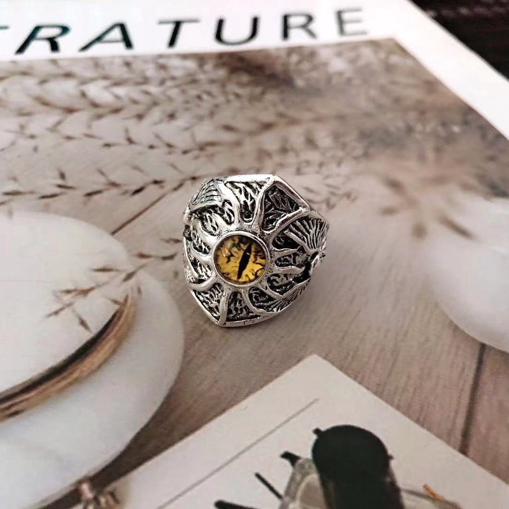 Cincin Bahan Stainless Steel Titanium Warna Kuning Untuk Pria