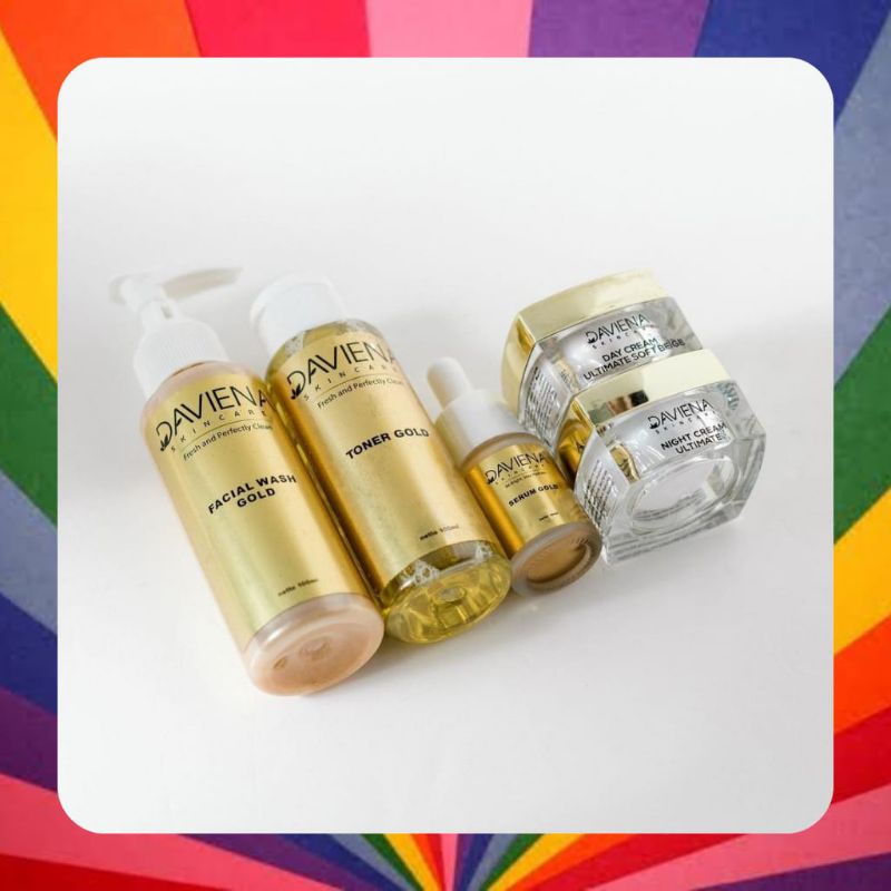 Daviena Skincare Gold  Pemutih Wajah Cream Pemutih Aman