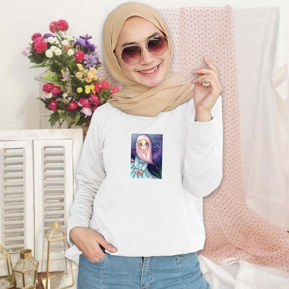 SWEATER WANITA CREWNECK, HIJAB CUTE PAKAIAN WANITA.