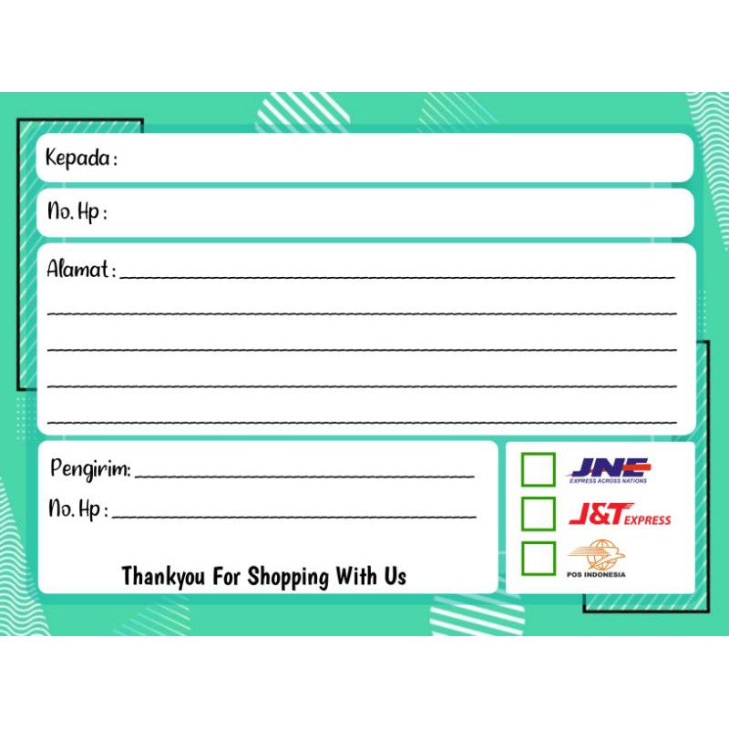 

STIKER LABEL PENGIRIMAN UNTUK DROPSHIP