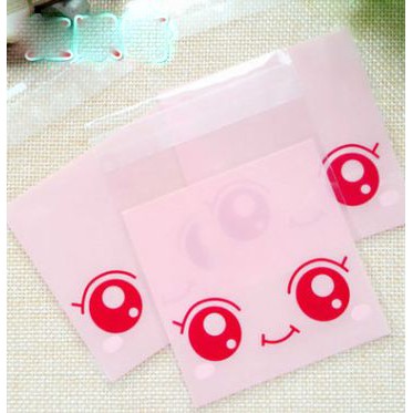 

Plastik Fancy Cookies -Kue- Permen - Accessories Smile Pink Red 7x7