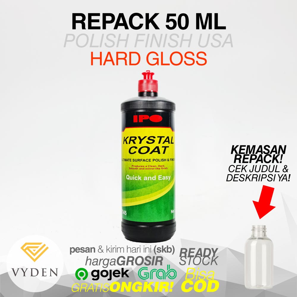 IPO KRYSTAL COAT 50ml Repack Crystal Glaze Filler Efek Daun Talas AIO MURAH