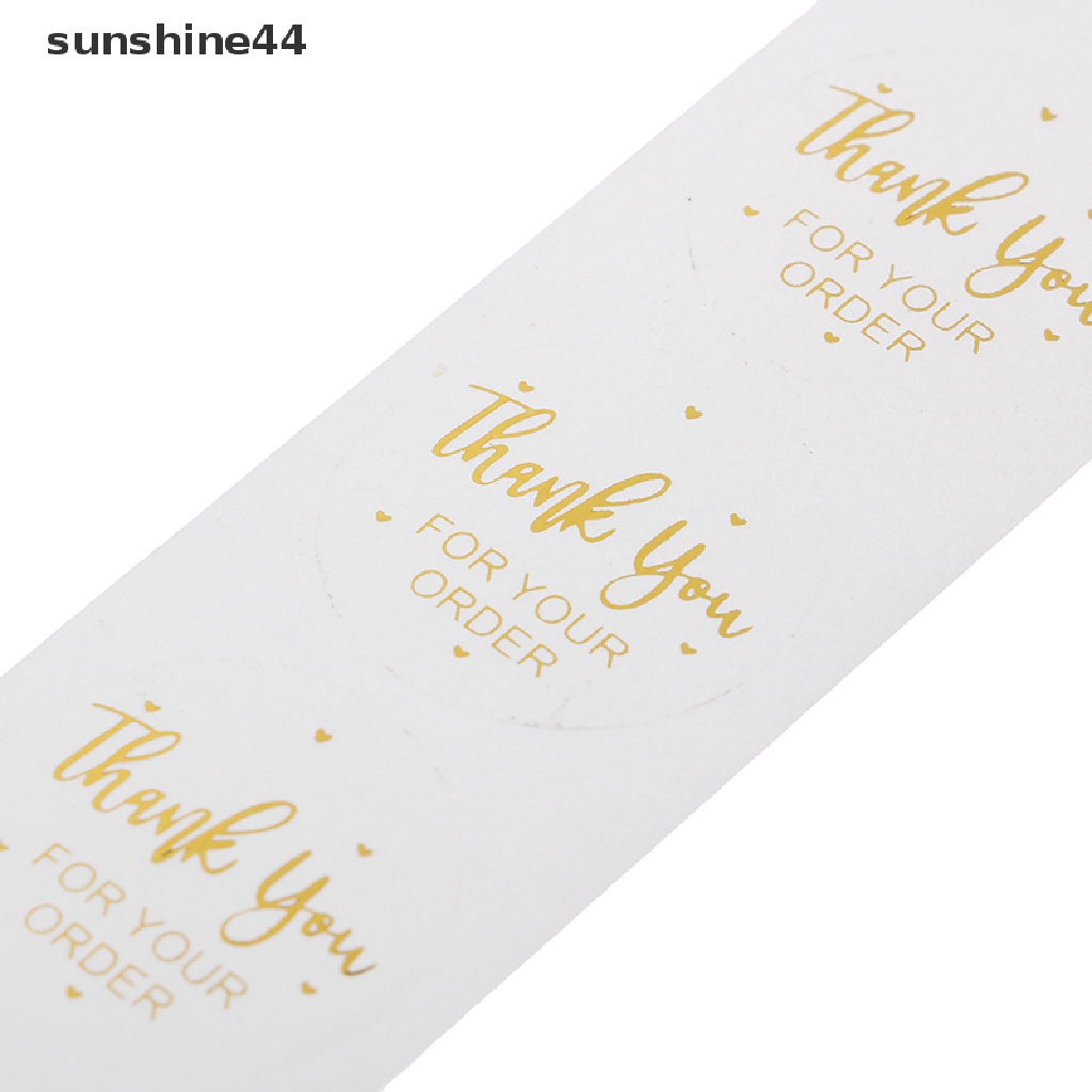 Sunshine 500pcs Stiker Label Tulisan Thank You Untuk Segel Kue