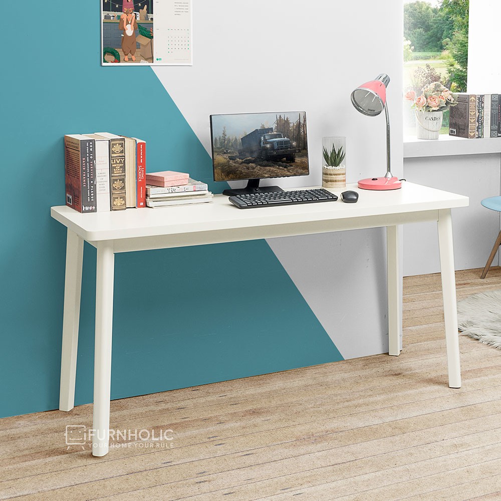 IFURNHOLIC Bernard Long Desk | Meja Kerja | Meja Belajar Kayu Minimalis | Meja Laci | Meja Komputer