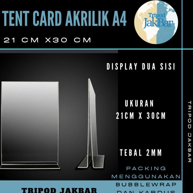 

Akrilik A4 - Akrilik Display Stand Tent Card - Type T