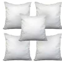 set 5pc bantal sofa bantal kursi 50x50 putih dacron silikon