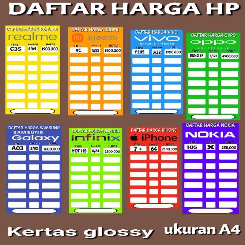 

DAFTAR HARGA PRUDUK BRAND HANDPHONE 01
