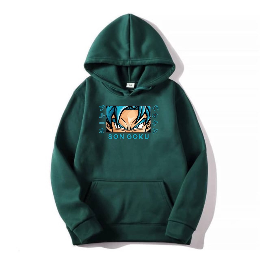 SON GOKU Sweater Hoodie II SON GOKU Jumper Hoodie II Sweter Oblong Topi Sz M - XL ( Pria &amp; Wanita / Anak &amp; Dewasa )
