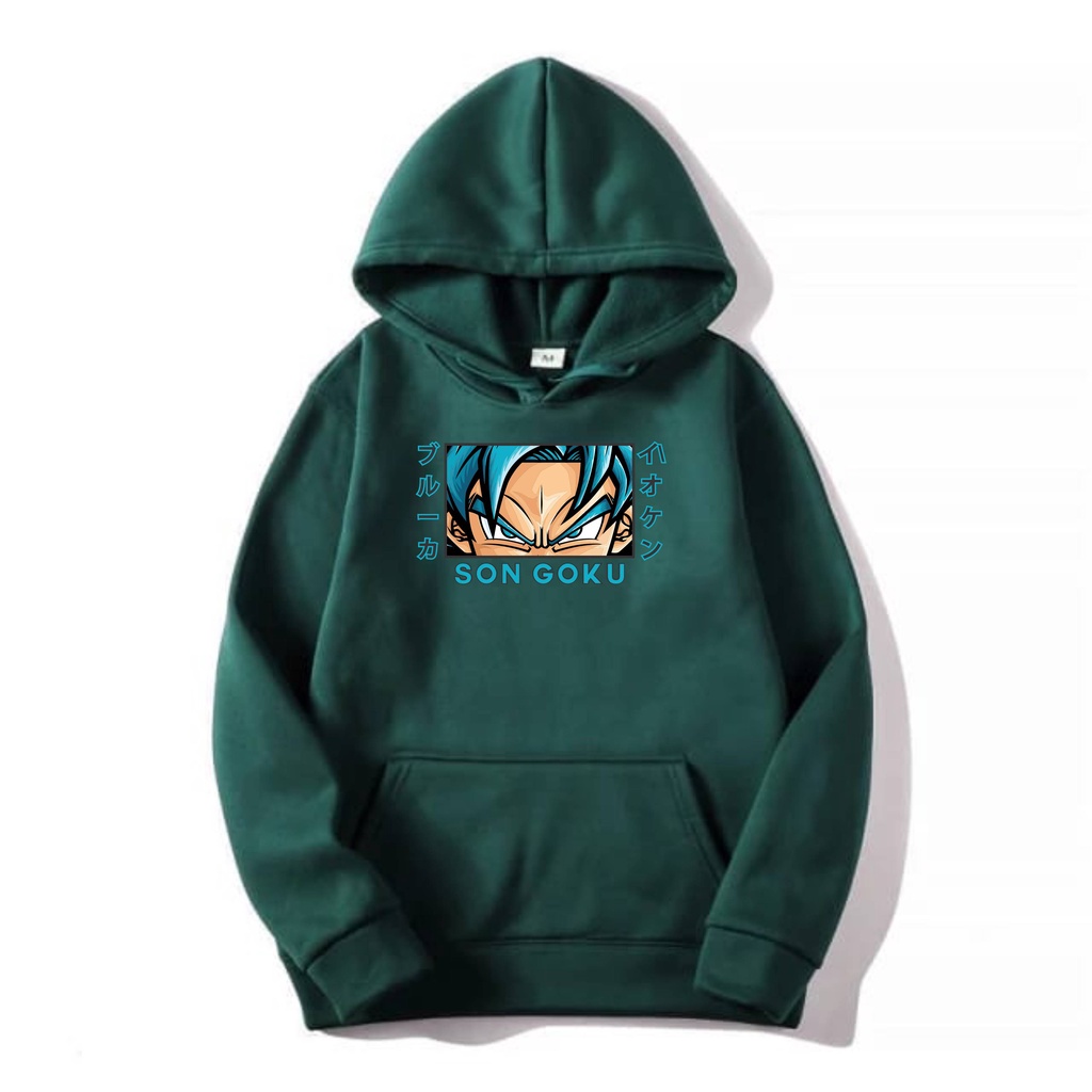 SON GOKU Jumper Hoodie II SON GOKU Sweater Hoodie II Sweter Oblong Topi Sz M - XL ( Pria &amp; Wanita / Anak &amp; Dewasa )