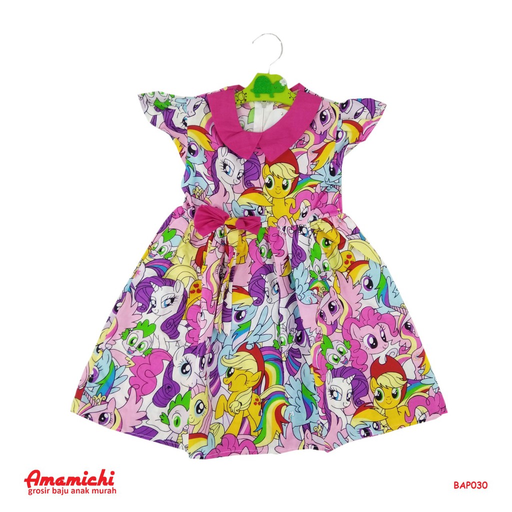 Dress Anak  Perempuan Catra Pita Kerah Lucu Baju  Anak  