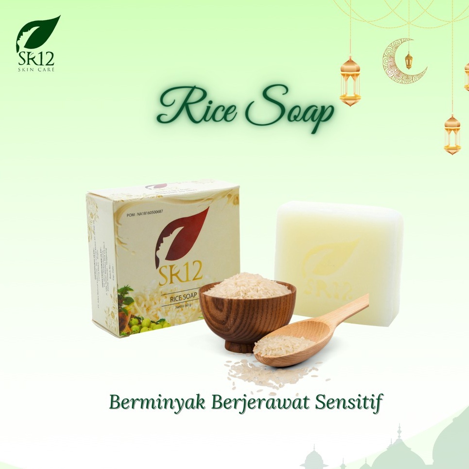 SABUN BERAS HERBAL SR12 | RICE SOAP | SABUN JERAWAT BPOM | KULIT BERMINYAK &amp; SENSITIF BPOM