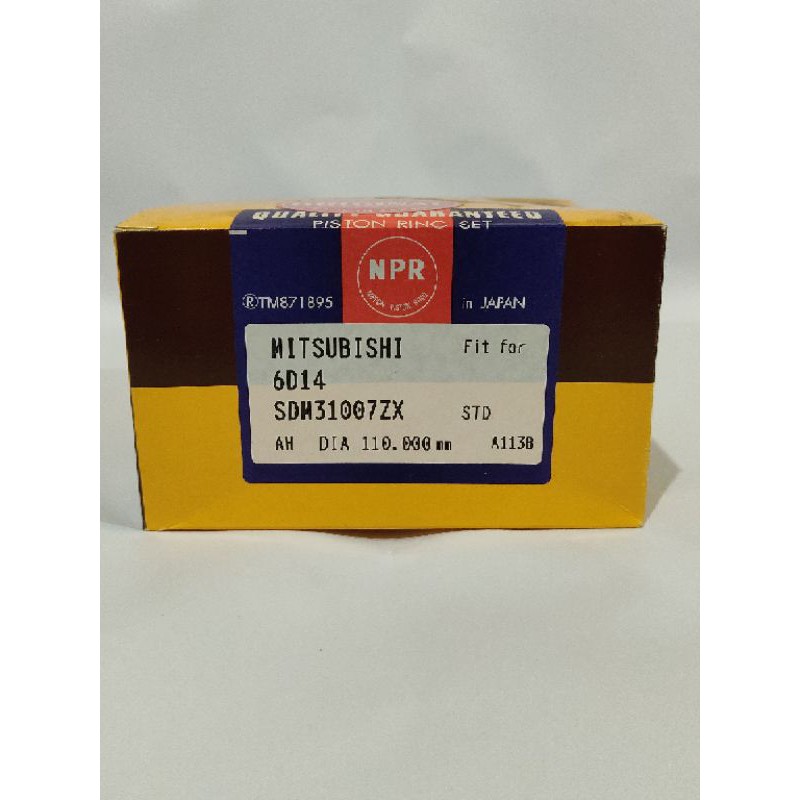 Ring Piston NPR Mitsubishi 6D14 (100% asli)