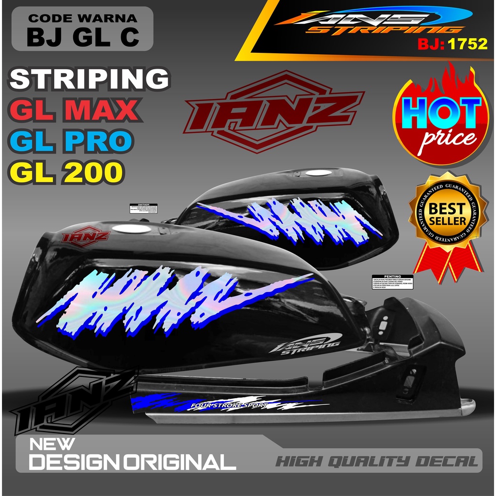 STRIPING HOLOGRAM GL MAX /  STIKER GL MAX VARIASI HOLOGRAM / STIKER HOLOGRAM