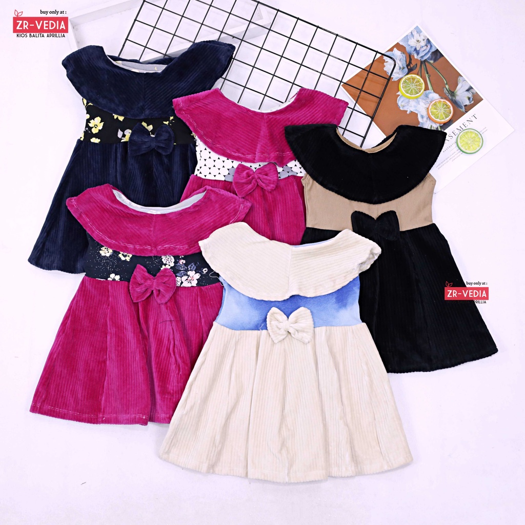 Dress Najwa uk 2-3 Tahun / Dres Import Anak Perempuan Gaun Pesta Grosir Baju Balita Cewek Yukensi