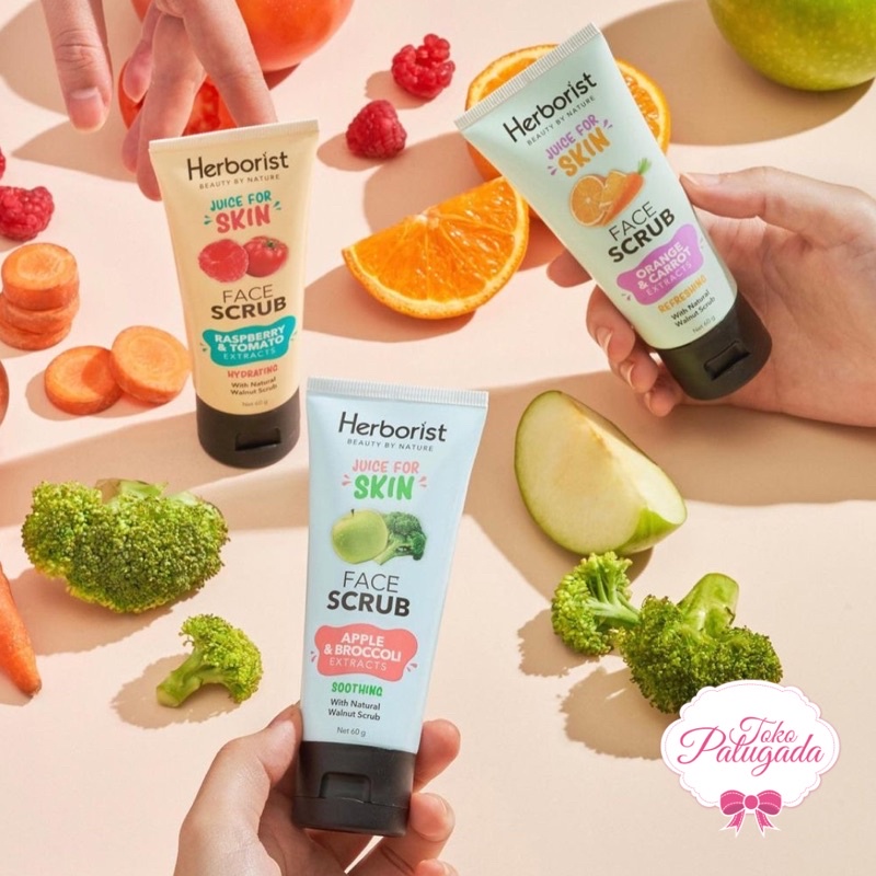 [BISA COD] Herborist Juice For Skin Face Scrub 60gr