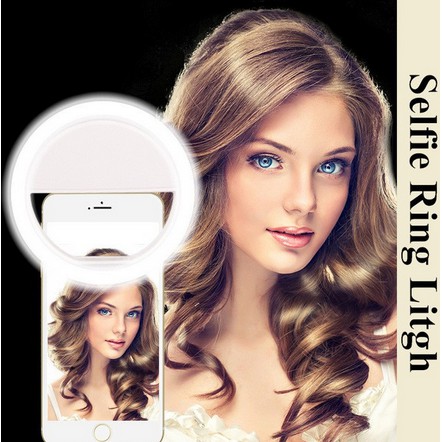 Harga Termurah - R250 Selfie LED / Lampu Selfie Bulat Untuk Kamera HP /Selfie Ring Light Rechargeabl