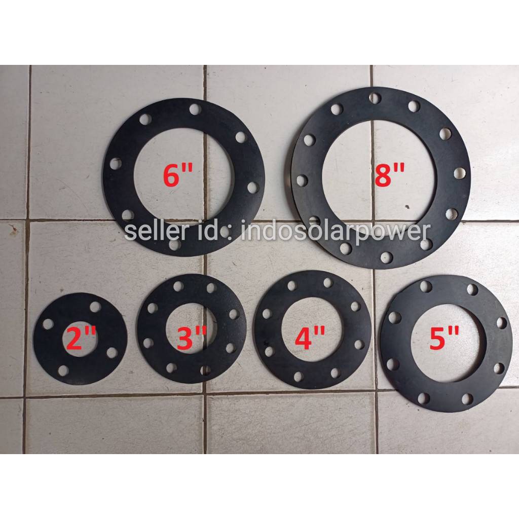 Packing paking seal karet rubber Flange gasket 2 3 4 5 6 8 in inch 2&quot; 3&quot; 4&quot; 5&quot; 6&quot; 8&quot; bisa untuk semua merk Rucika CM