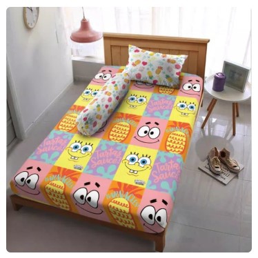 Kintakun Sprei D'luxe - 120 x 200 (Extra Single) - Spongebob