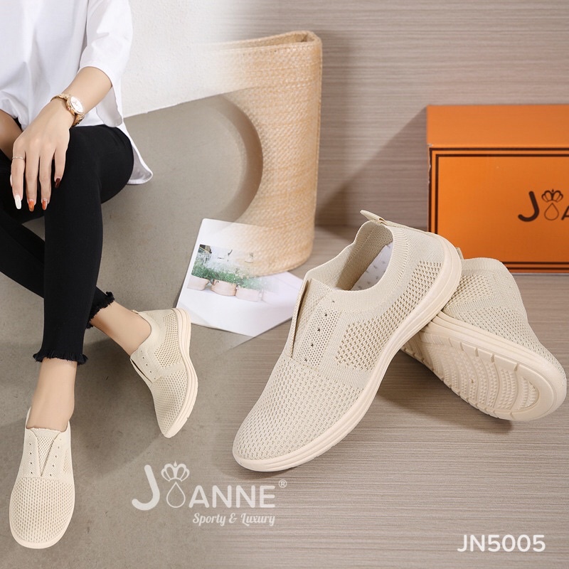 RESTOCK! [ORIGINAL] JOANNE FlyKnit Flat Shoes Sepatu Wanita #JN5005