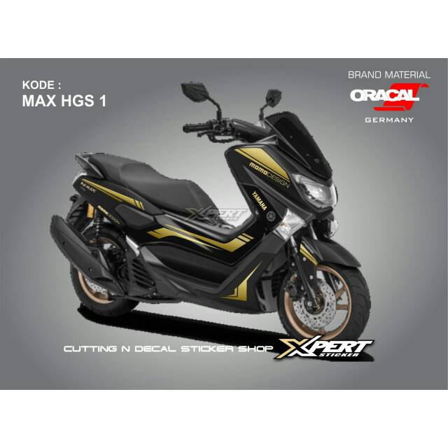 Stiker nmax hitam gold stiker nmax 2018