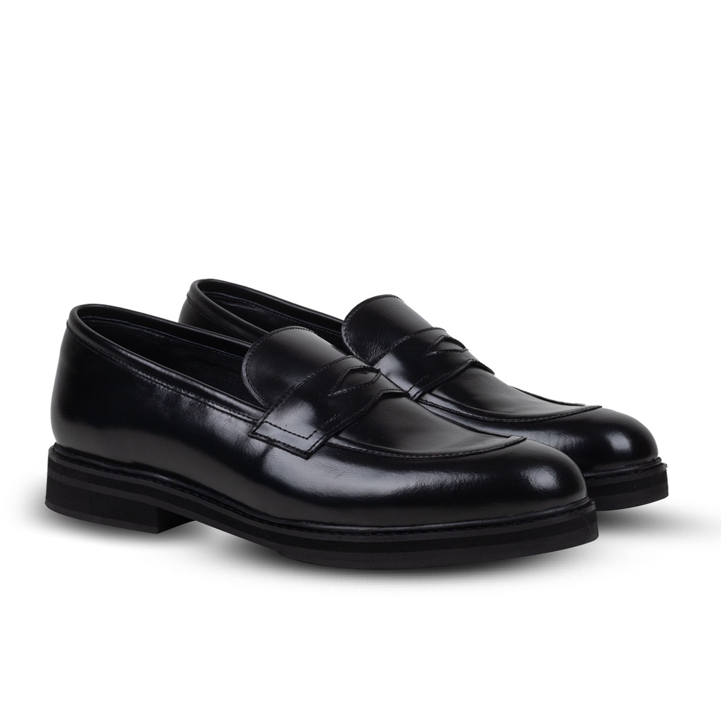 Noir Penny Loafers - Nappa Milano - Sepatu Pria