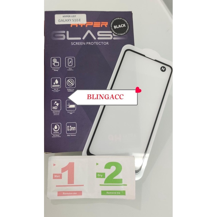 HYPER GLASS Anti Gores Kaca Full Cover Lem Tempered Glass Samsung S10E S22 S22 Plus S20 FE S23 PLUS