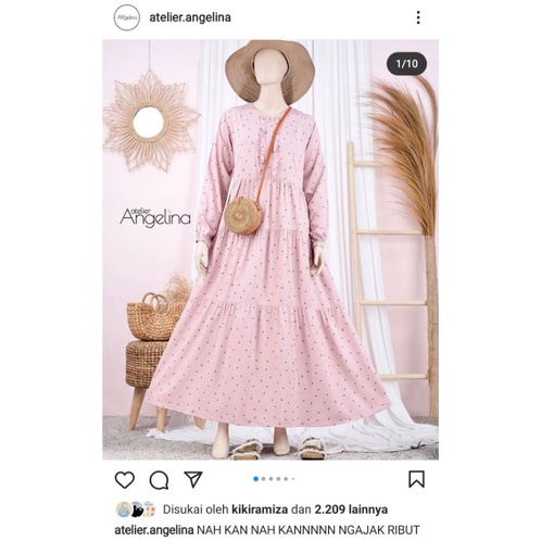 Atelier Angelina Bella Dress Lil heart Dusty Mauve XL