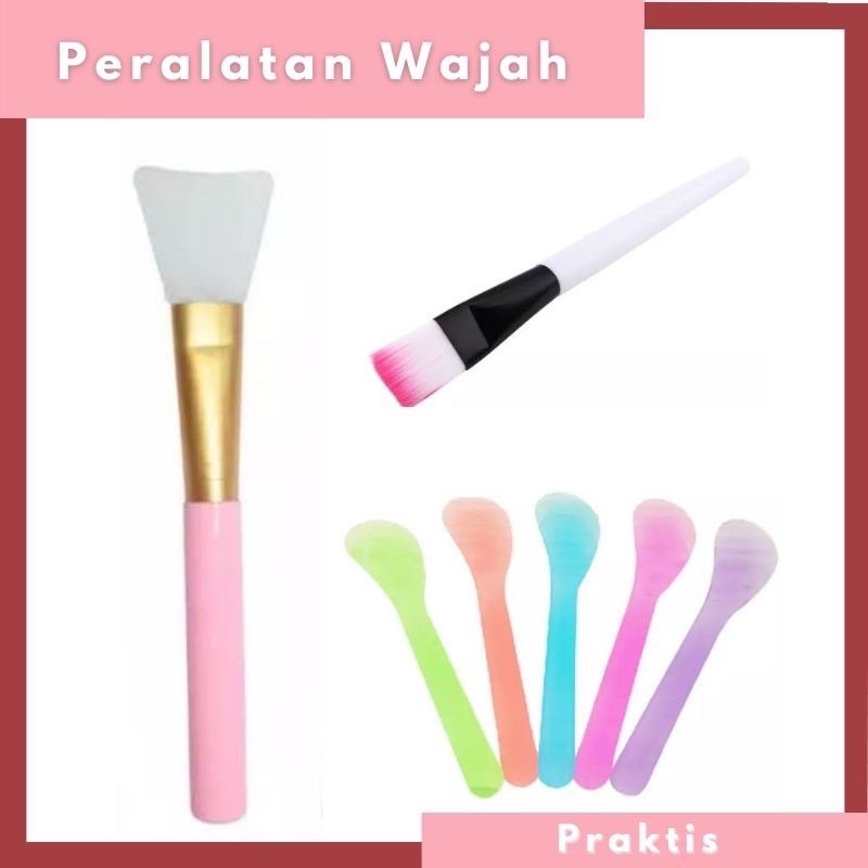 Peralatan Masker Wajah Set Kuas Masker , Spatula Masker , Spatula Silikon