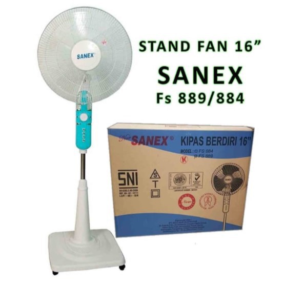 Kipas Berdiri Sanex 16 inch / Stand Fan Sanex (PENGIRIMAN KHUSUS OJEK ONLINE)