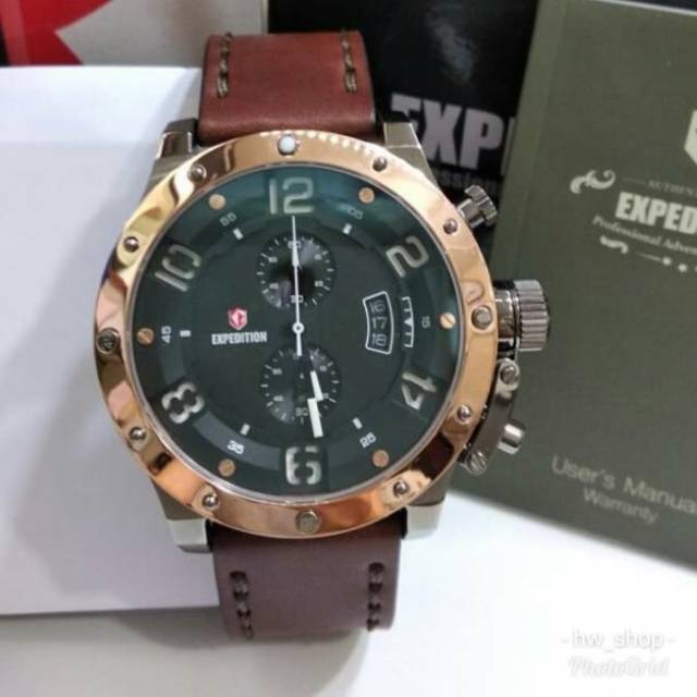 Jam Tangan Pria EXPEDITION 6381 Tali Kulit Original . Jam Tangan Pria Original