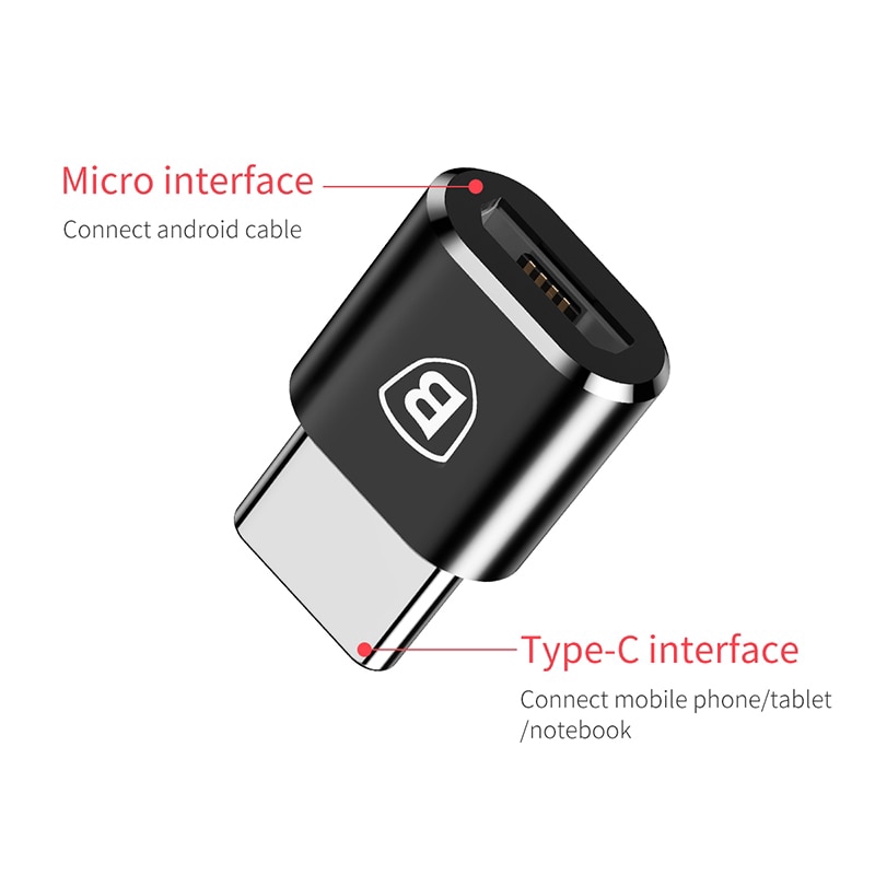 Baseus Micro USB Type C OTG Adapter Converter Micro USB To Type-C USB To Tipe C