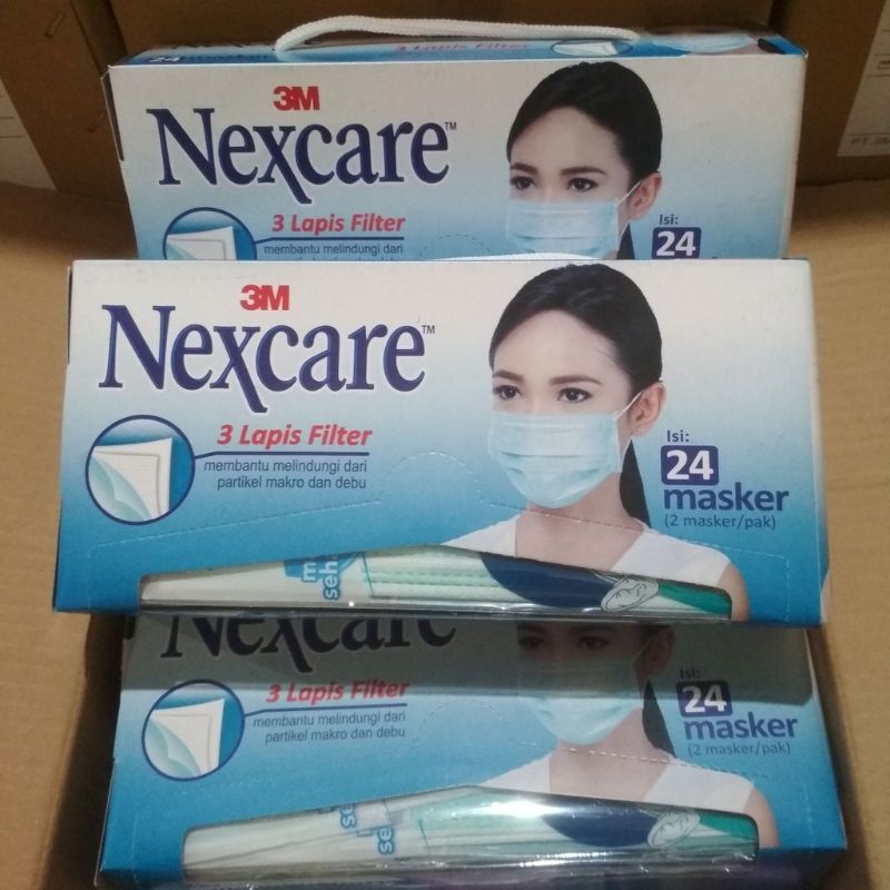 AHZA 3M Nexcare 3 Ply Daily Mask(Masker EARLOOP, HIJAB,&amp; ANAK)