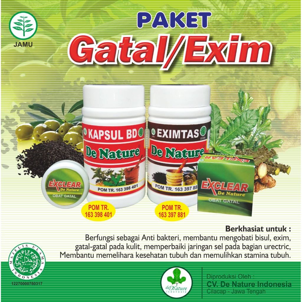 Obat Herbal Exim Eksim Basah Eksim Kering Kadas Kudis Asli Dan Tanpa Efek Samping Denature Shopee Indonesia