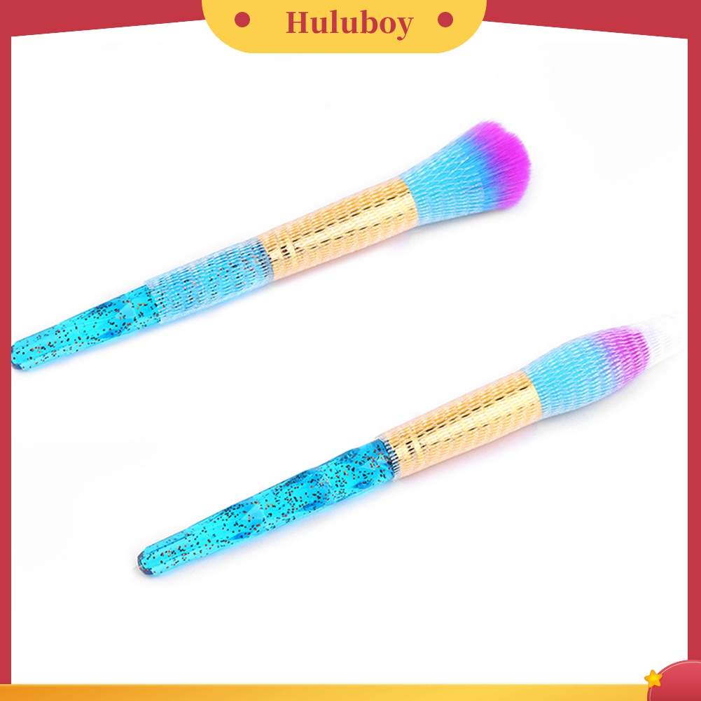 Huluboy Huluboy♡ Brush Bulu Lembut Warna-Warni Untuk Membersihkan Kutek Gel UV Manicure / Pedicure