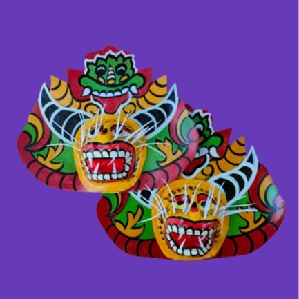 Topeng singa barong | topeng spon mainan anak-anak | topeng jaranan