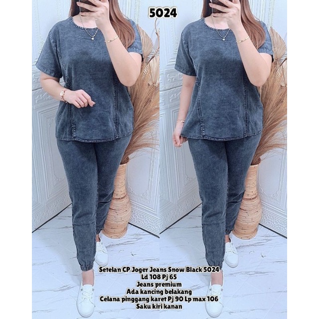 Setelan CP Joger Jeans Snow Blue 5024