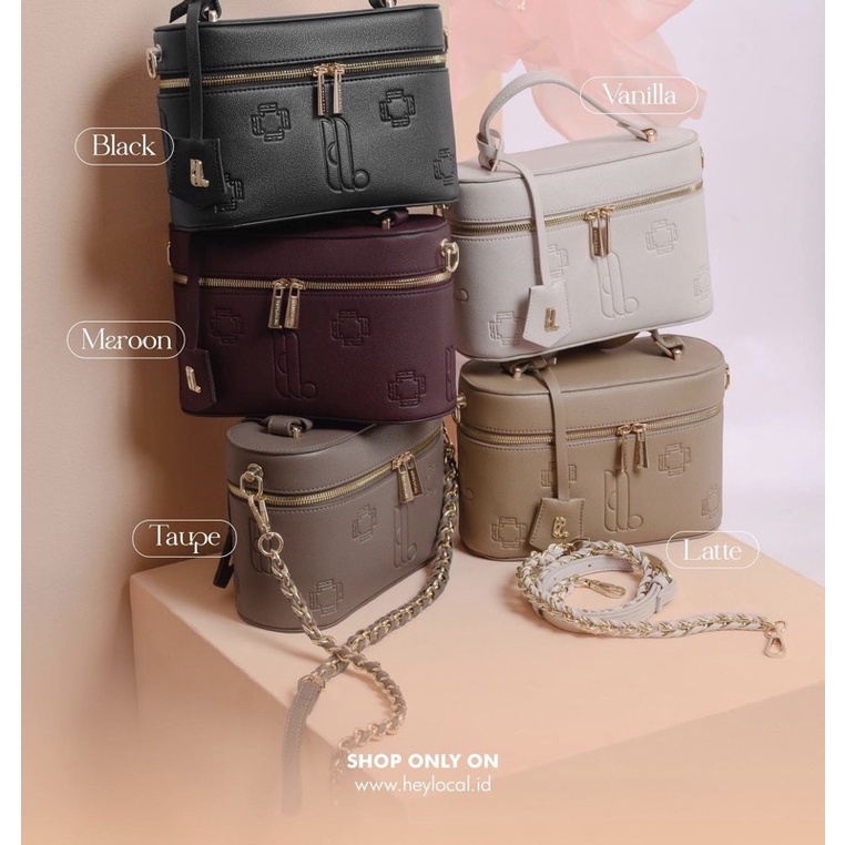 BLOOM BAG IN BLUSH & ODYSEE BAG IN TAUPE BY LOCAL.ID