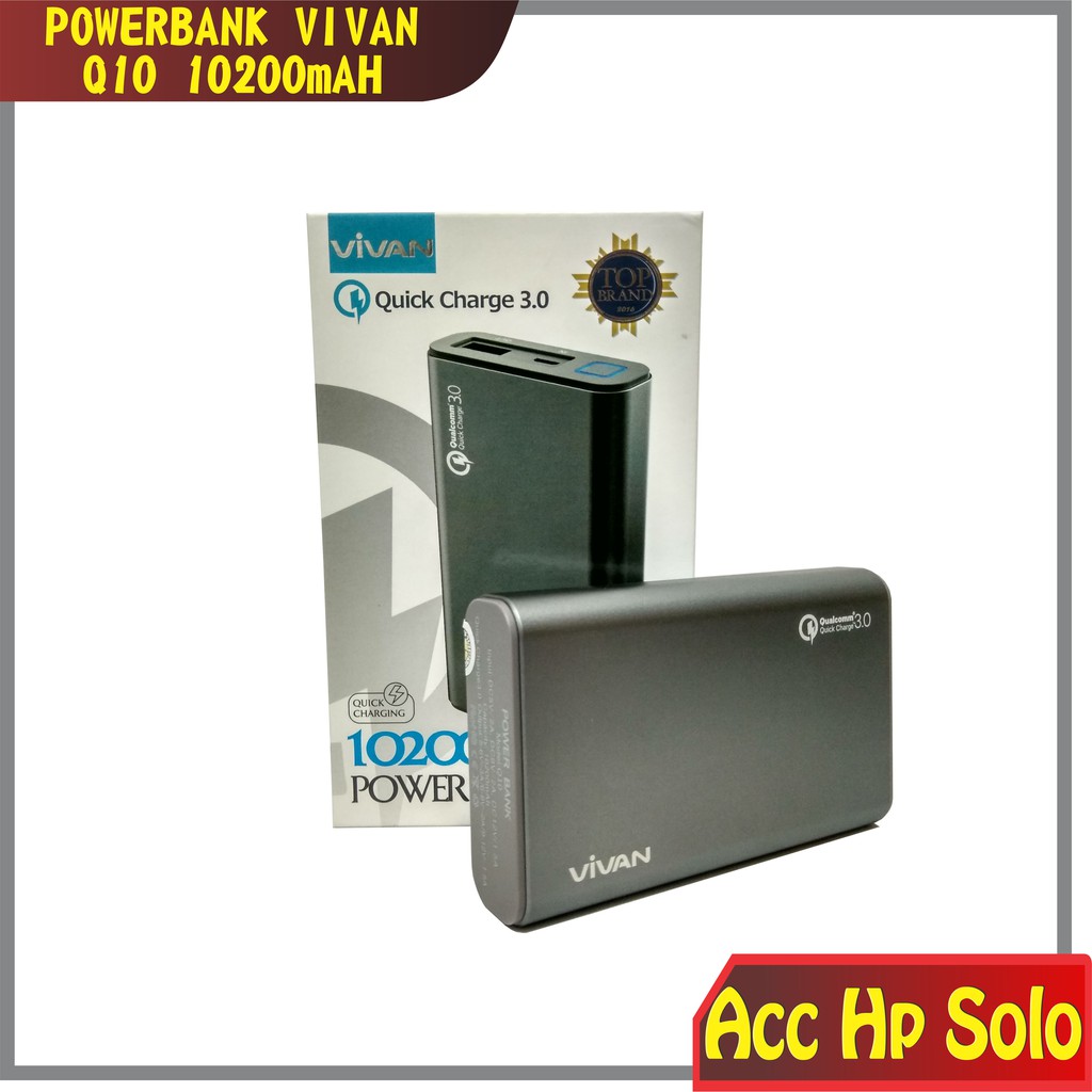 Power bank vivan Q10 Quick Charge 3.0 10200mAh