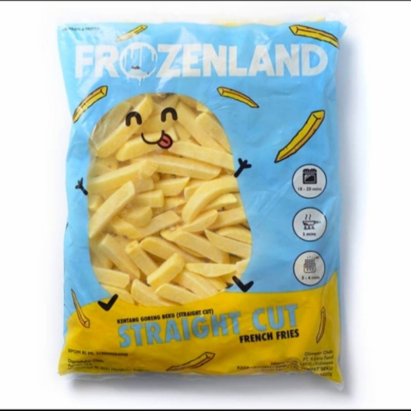 French Fries Straight Cut | Kentang Goreng Frozenland 2.5kg