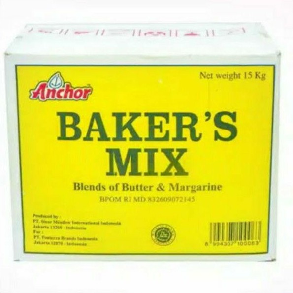 

Anchor Bakers Mix Baker Mix / Butter Blend Import Per dus 15 kg / kilo