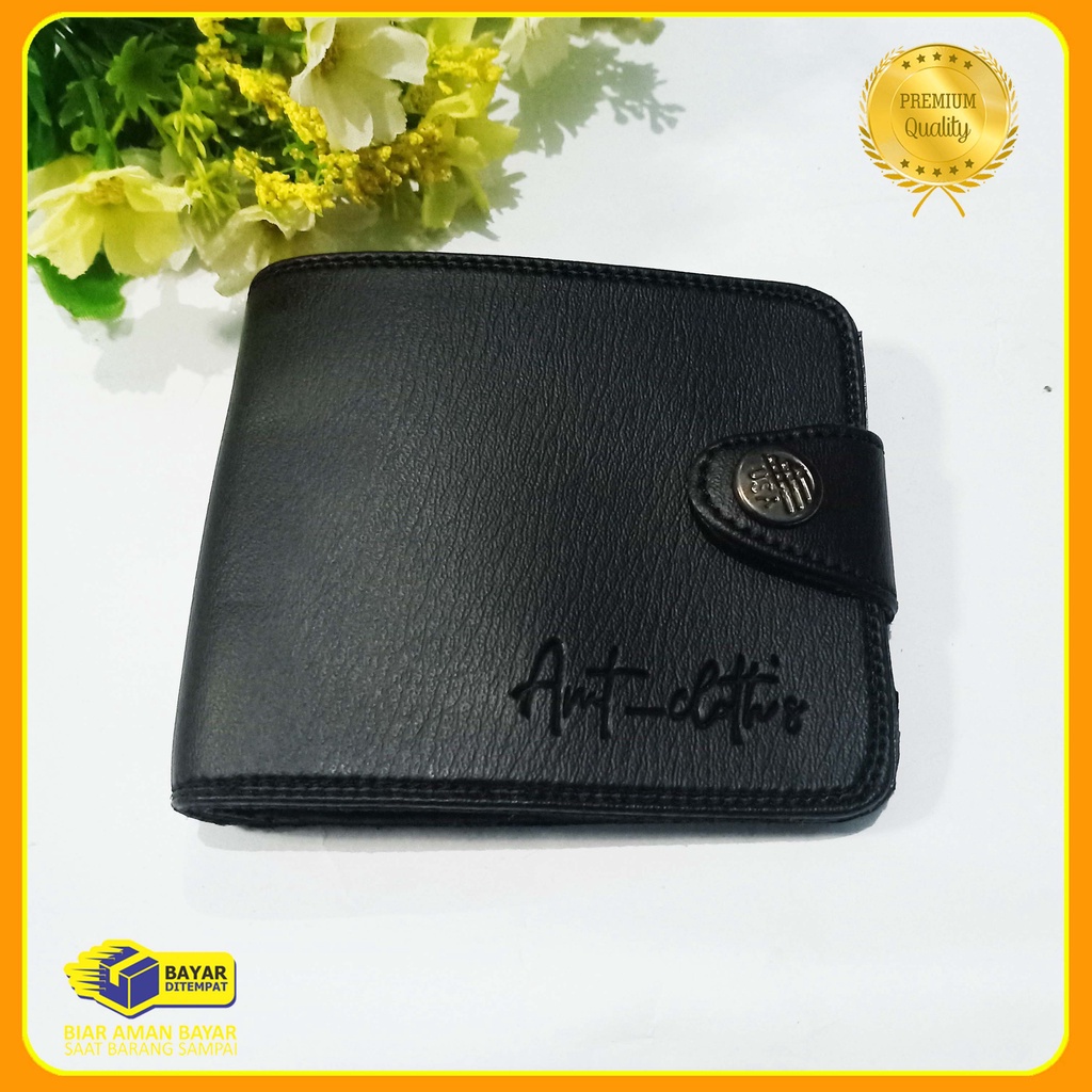 dompet lipat Pria kancing grosir COD bahan PVC