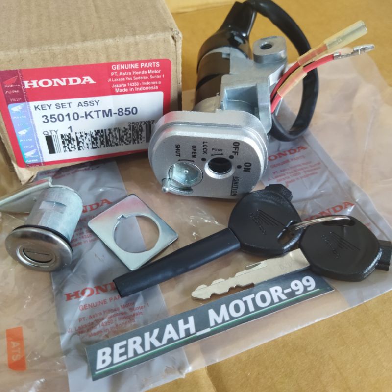 konci kontak set+buka jok assy honda supra x 125.KTM ori