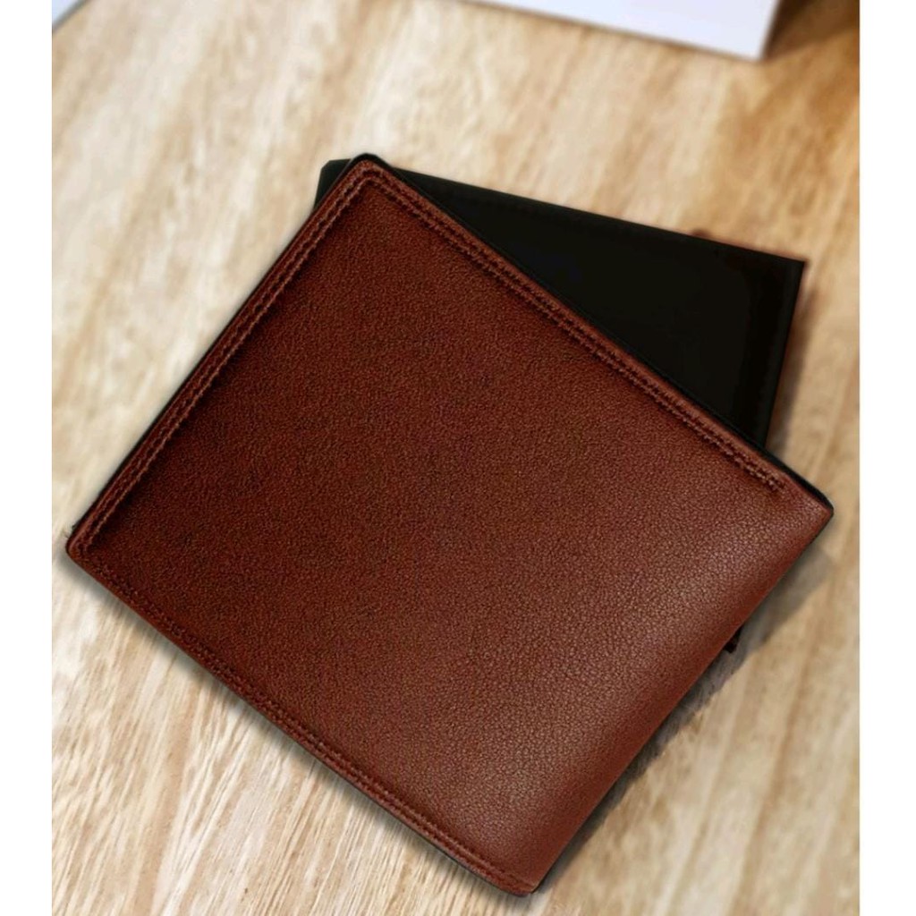 Dompet Lipat Pria Kulit PU Dompet Kulit Sintetis R700 Dompet Pria Lipat Size 5 inchi Polos Murah