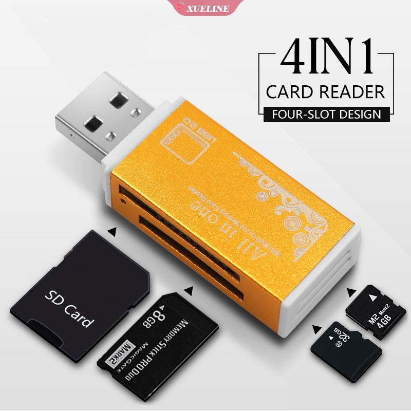 All in One Adaptor Card Reader Micro USB 2.0 Untuk Micro SD SDHC TF M2 MMC MS PRO DUO